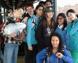 Students from Churchill School in NYC
